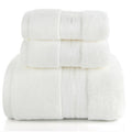 Bathroom Towels with Striped Border Detail